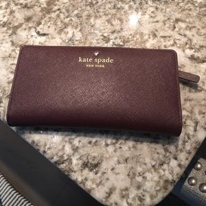Maroon Kate Spade Cameron Street Wallet